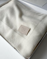 Premium Cashmere Blanket - Ivory White smooth