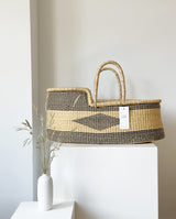 Moseskorb aus Elefantengras inkl. Matratze - Ethno