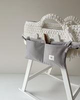 Organizer aus Leinen für Moseskorb - Soft Grey