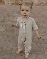 Bohème linen overall - cream