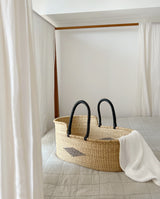 Moseskorb aus Elefantengras inkl. Matratze - Diamond von UNIQUE LOVE Design