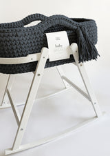 Moseskorb aus Baumwolle inkl. Matratze - Midnight Blue von UNIQUE LOVE Design