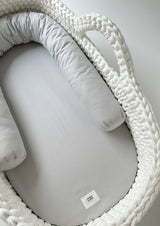 Bettschlange für Moseskorb - Soft Grey