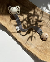 Schnullerband Leinen - Cozy grey