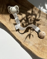 Schnullerband Leinen - Pure white