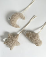 Play arch set for cradle frame-Love you to the moon and back-White & Soft sand