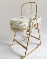 Spielbogen Set für Moseskorb Wiegengestell - Animal Friends - natural von UNIQUE LOVE Design