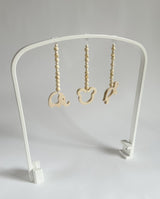 Spielbogen Set für Moseskorb Wiegengestell - Animal Friends - weiß von UNIQUE LOVE Design