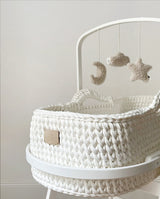 Play arch set for cradle frame-Love you to the moon and back-White & Soft sand