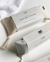 Aroma pillow 'Dream sweet little one' - soft grey