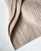 Detailaufnahme Musselindecke in sand.