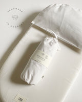 Baby Bedding - Bedding set for baby basket - Pure white