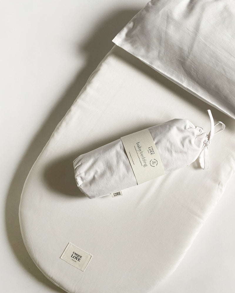 Bettwäsche-Set für Babykorb - Pure white