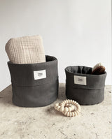 Aufbewahrungskörbe 2er Set Linen | Cozy graphite