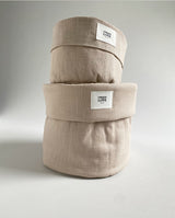 Aufbewahrungskörbe 2er Set Linen | warm beige