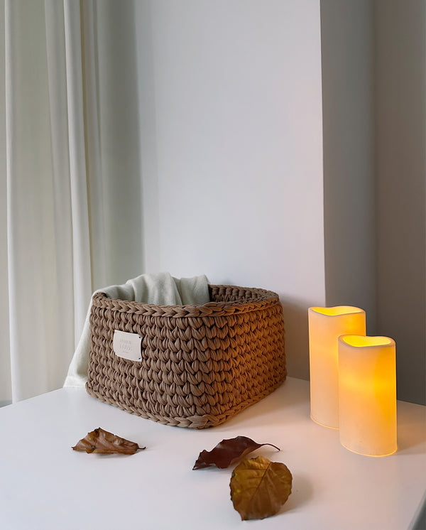 Storage basket | Warm taupe 