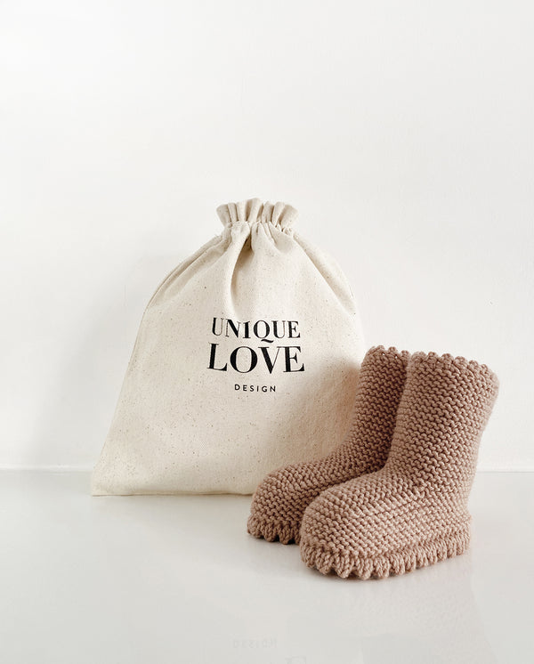 Knitted shoes - hazel brown