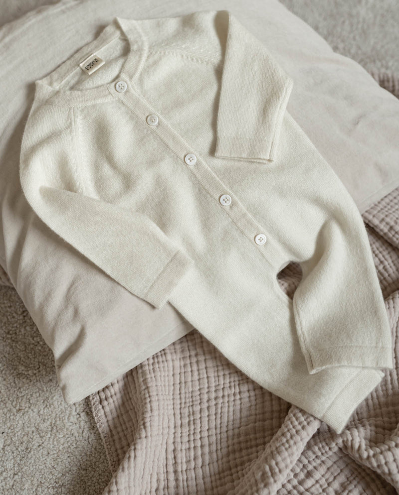 Cashmere baby overall - off white