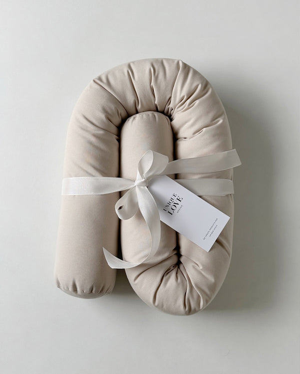 Baby basket cushion roll | natural beige