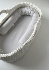 Baby basket cushion roll | soft grey