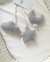 Play arch set for cradle frame-Love you to the moon and back | Natural &amp; Grey